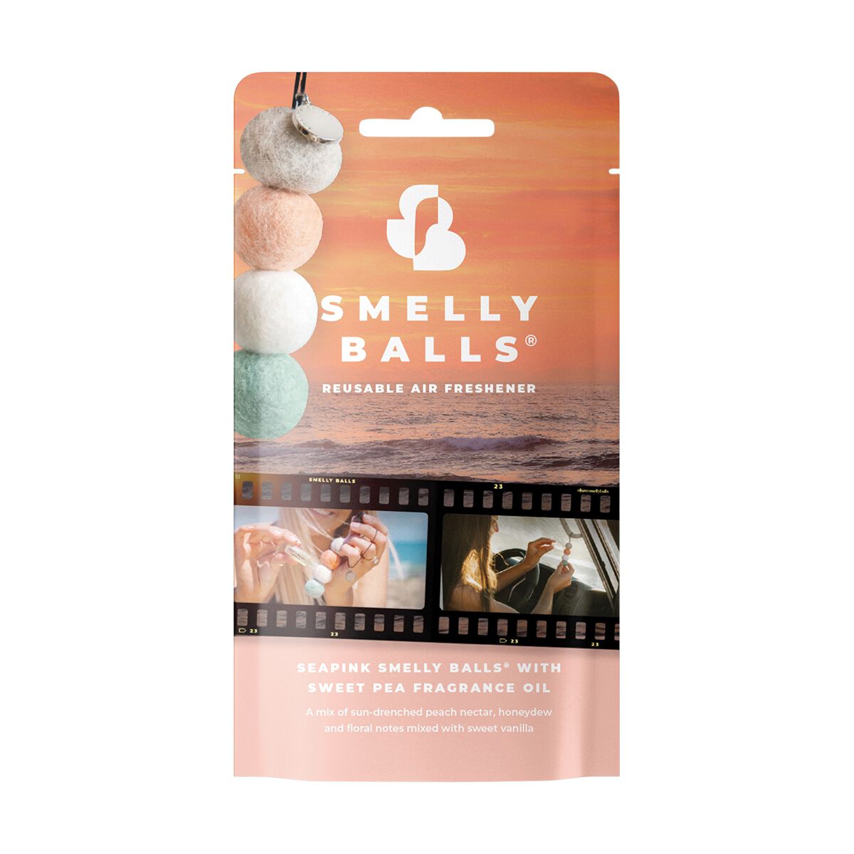 Smelly Balls Air Freshener Set Seapink Sweet Pea 5ml, , scaau_hi-res