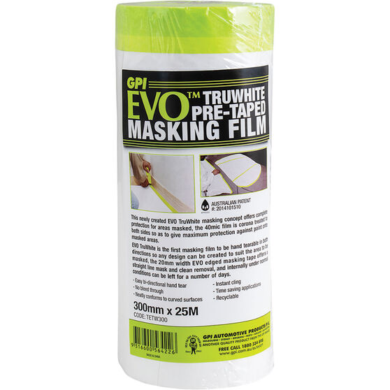 EVO Pre-Taped Masking Film - 300mm x 25m, , scaau_hi-res
