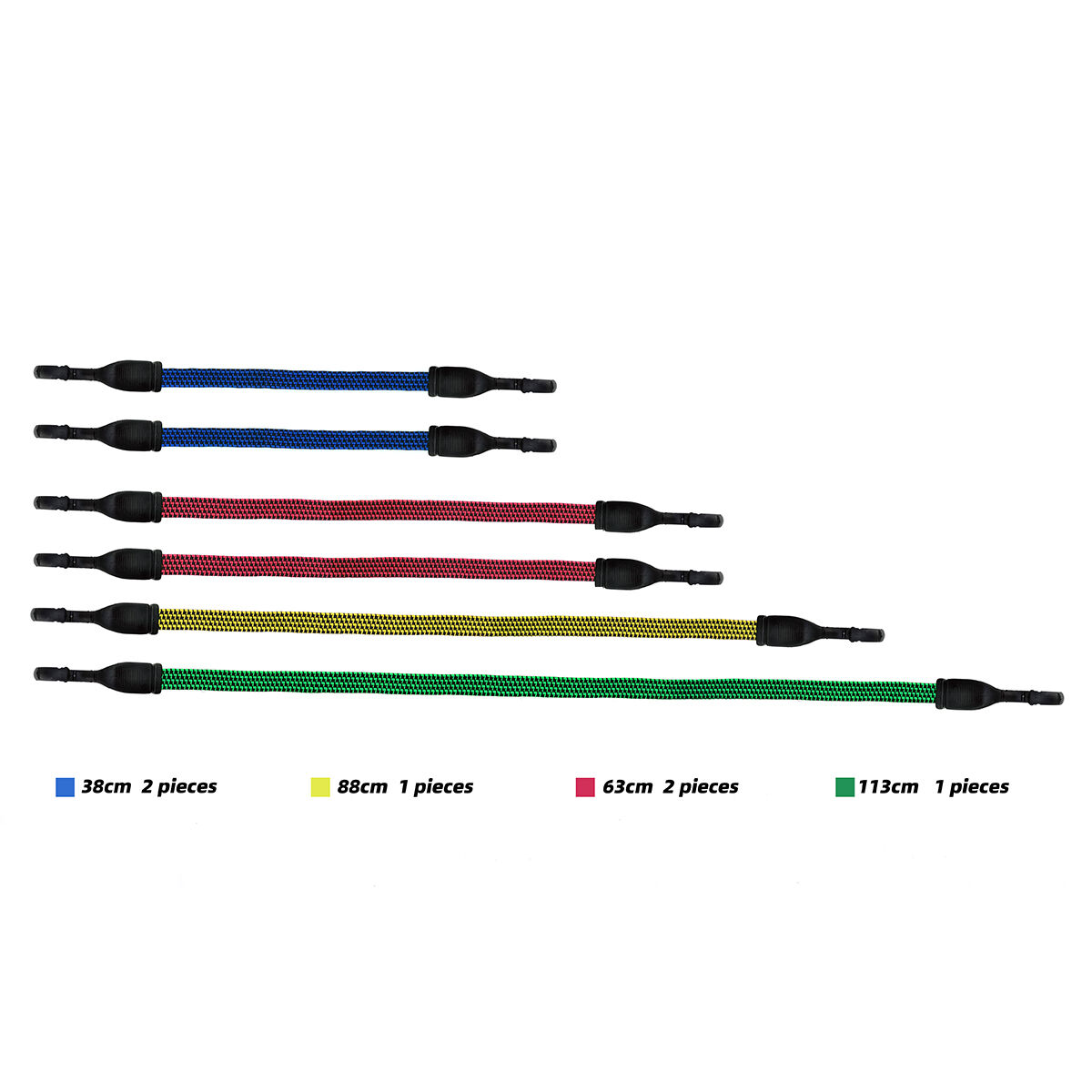 Gripwell Flat Bungee Strap - 6 Pack, , scaau_hi-res