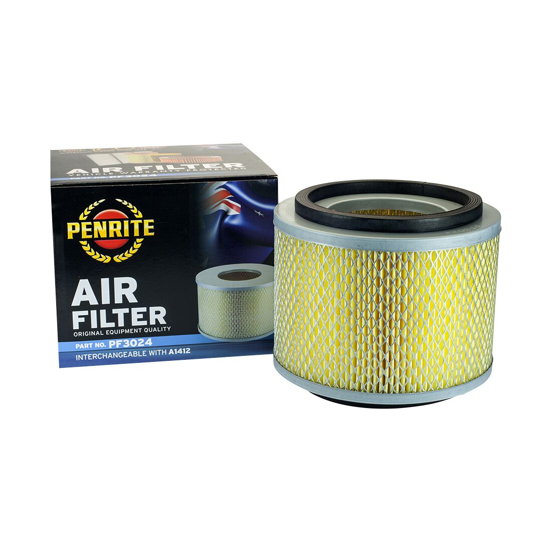 Penrite Air Filter PF3024 (Interchangeable with A1412), , scaau_hi-res