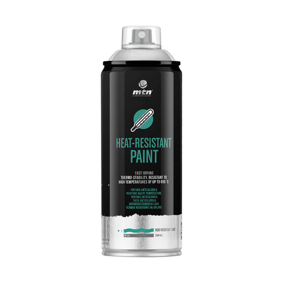 MTN Pro Silver Heat Resistant Spray Paint 400mL, , scaau_hi-res