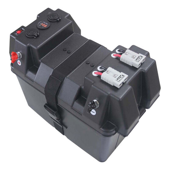 XTM Powered Battery Box with USB & Accessory Socket Supercheap Auto