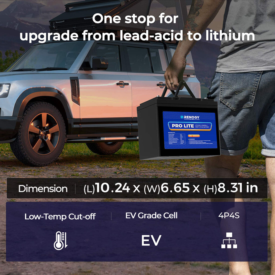 Renogy Lithium Deep Cycle Battery 12.8V 100Ah, , scaau_hi-res