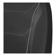 SCA Sports Leather Look & Carbon Seat Covers Black Adjustable Headrests Airbag Compatible, , scaau_hi-res