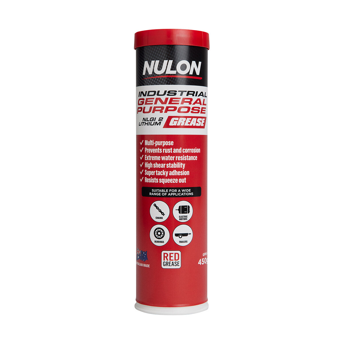 Nulon Grease Cartridge Industrial General Purpose 450g, , scaau_hi-res