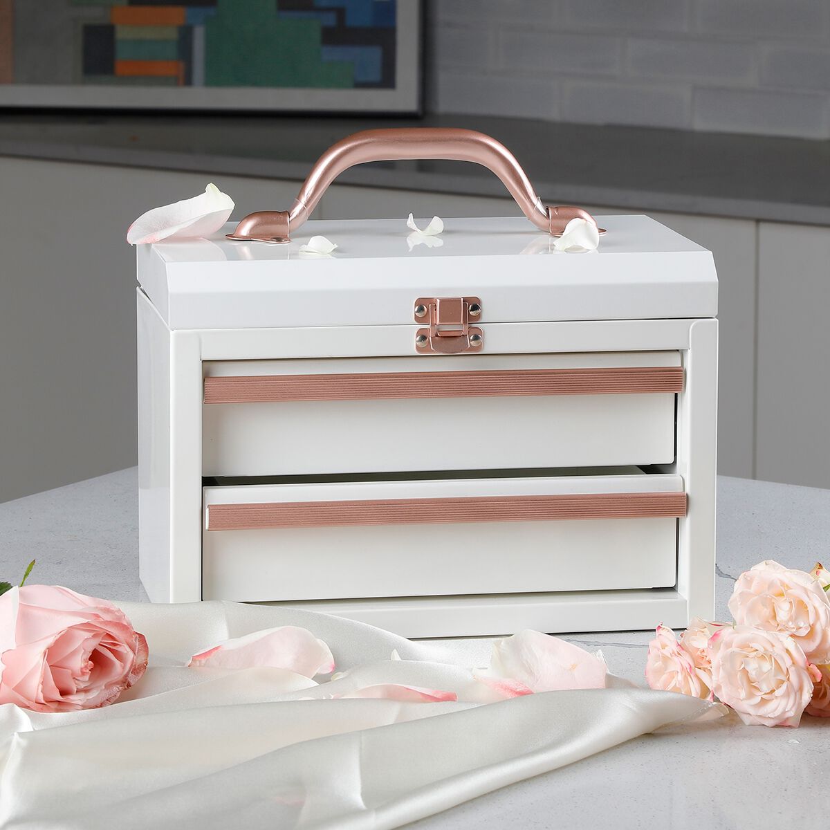 Toolpro Mini Tool Chest Antique White, , scaau_hi-res