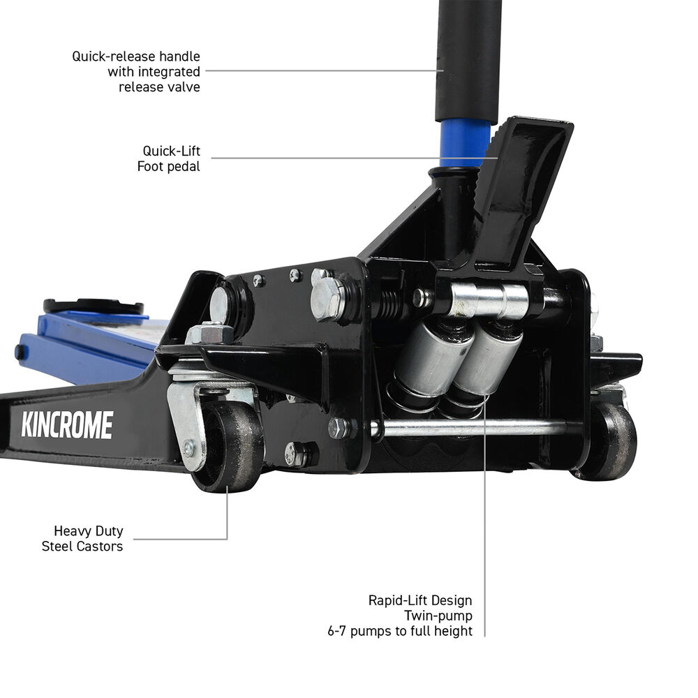 Kincrome Hydraulic Super Low Profile Garage Jack 1100kg Supercheap Auto