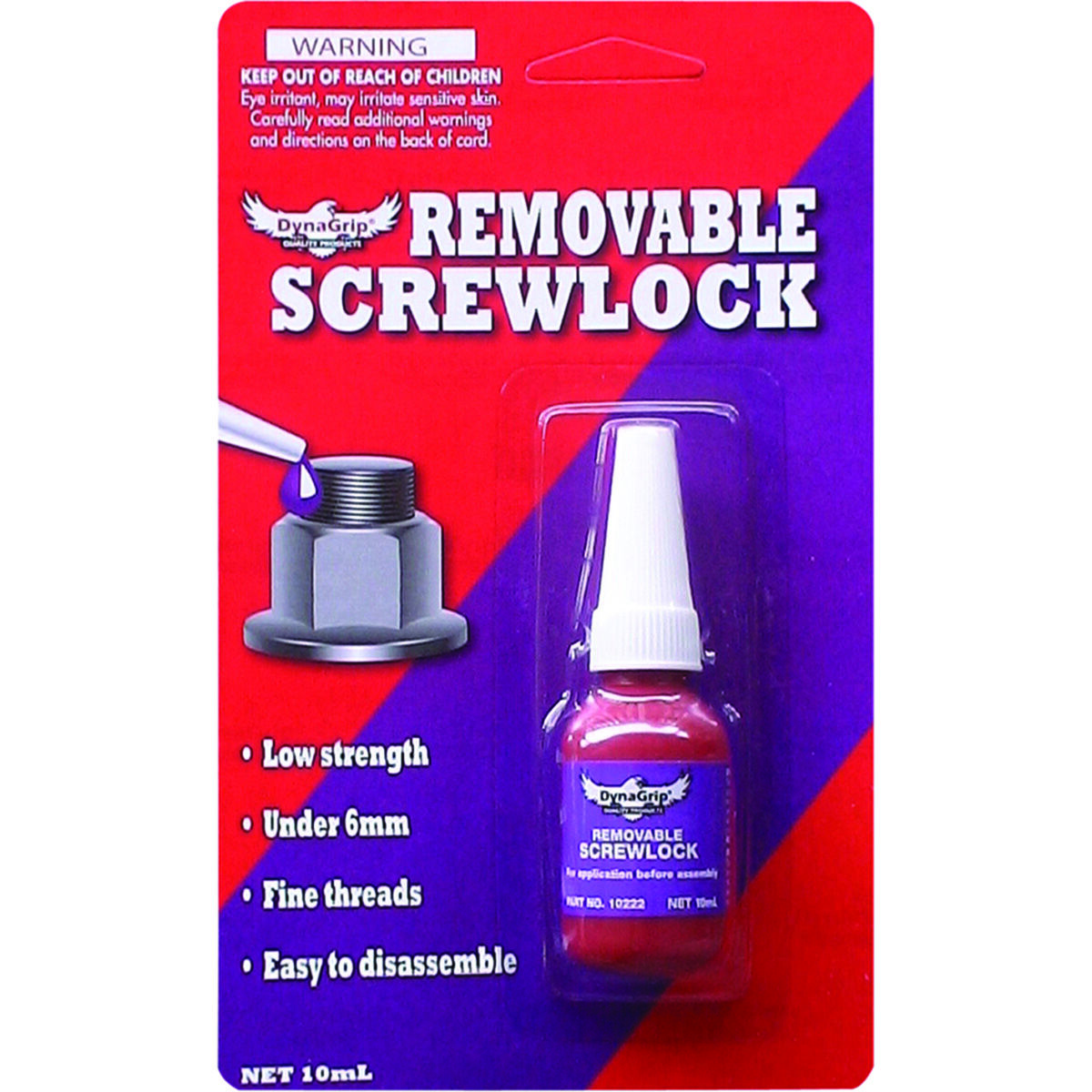 DynaGrip Threadlocker - Low Strength, Purple, 10mL, , scaau_hi-res