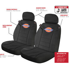 Dickies Polyester OG Logo Seat Covers Black Adjustable Headrests Airbag Compatible, , scaau_hi-res