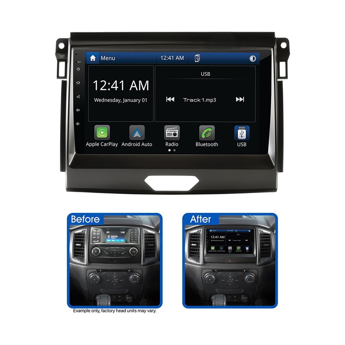 Aerpro 9" Multimedia Receiver to suit Ford Ranger Everest (2015-2018) - AMAFO3, , scaau_hi-res
