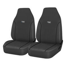Ridge Ryder Canvas Seat Covers Charcoal/Black Piping Built-In Headrests Airbag Compatible 60SAB, , scaau_hi-res