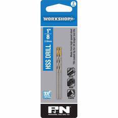 P&N Workshop Drill Bit HSS Tin Tipped 1/8 Inch 2 Pack, , scaau_hi-res