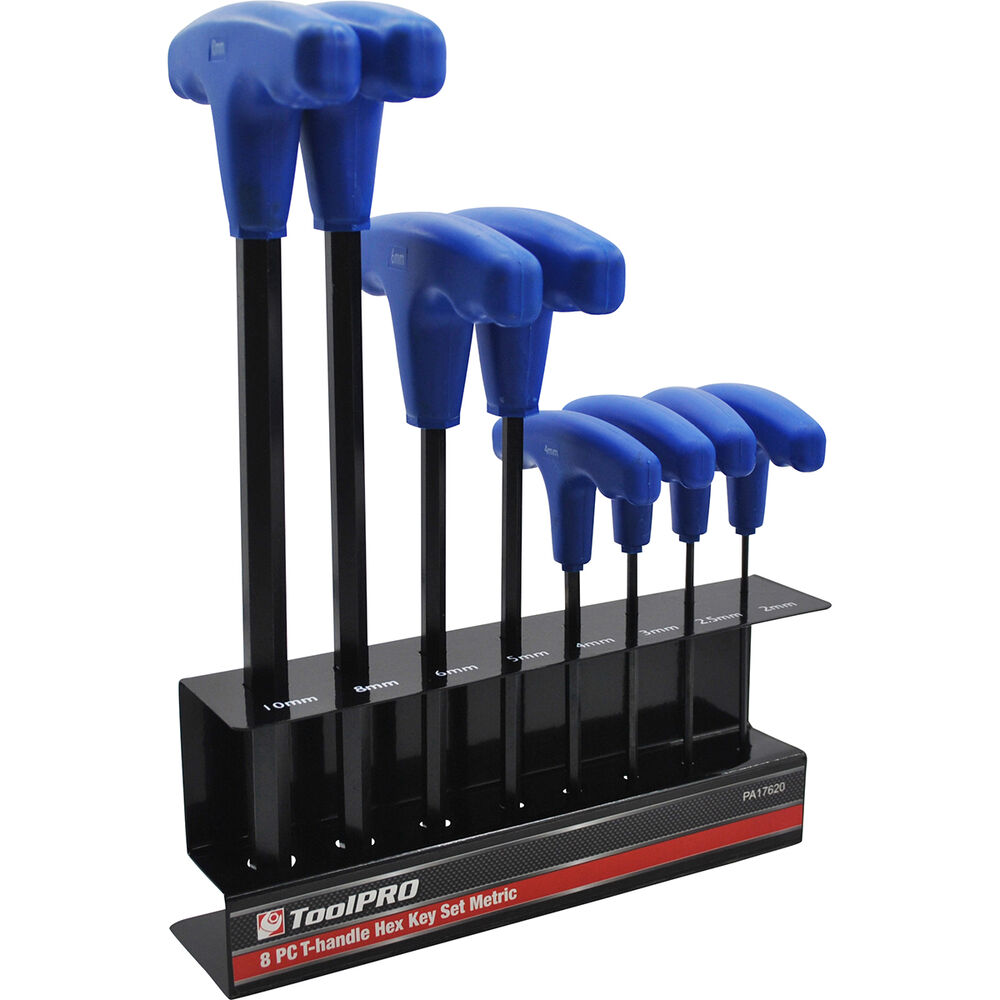 ToolPRO 8 Piece Metric THandle Hex Key Set Supercheap Auto