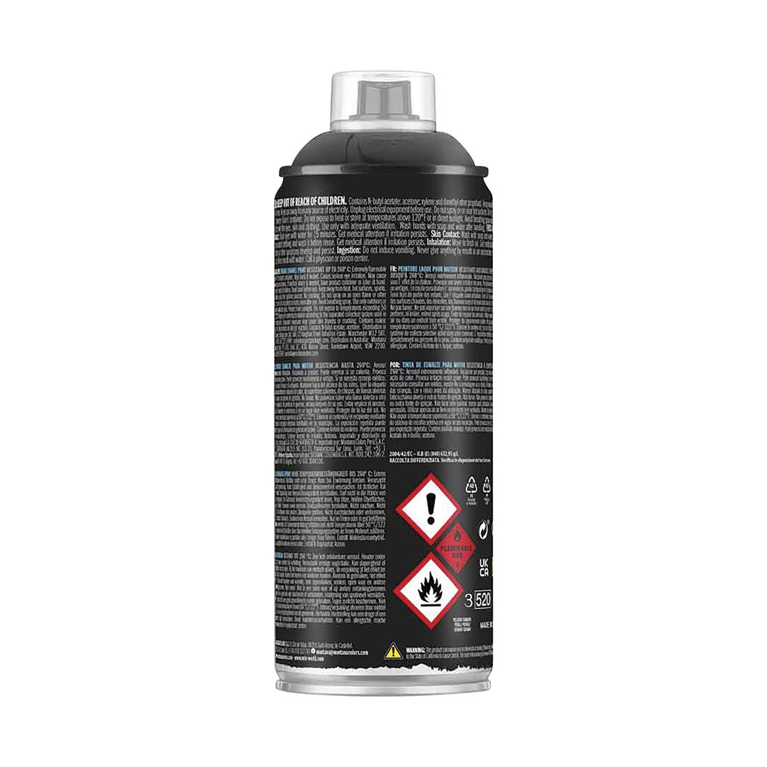 MTN PRO Engine Enamel Black Satin 400ml Spray Paint, , scaau_hi-res