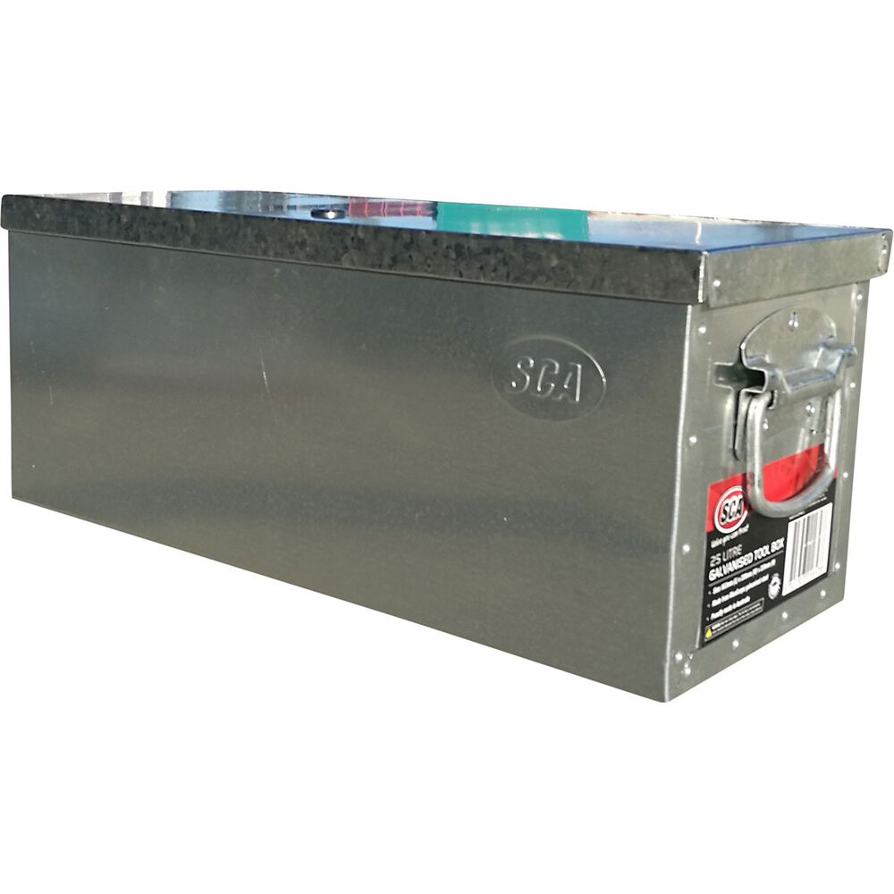 SCA Galvanised Tool Box 25 Litre Supercheap Auto