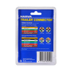 Narva 7 Pin Large Round Plastic Trailer Socket, , scaau_hi-res