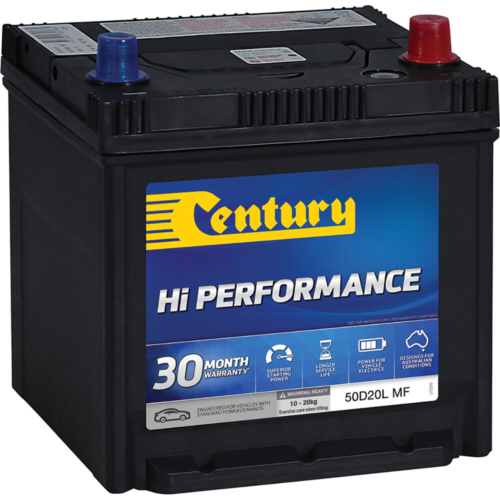 Century Hi Performance Car Battery 50D20L MF Supercheap Auto