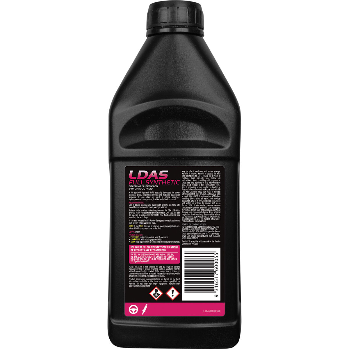 LDAS Full Synthetic Power Steering Fluid - 1 Litre, , scaau_hi-res