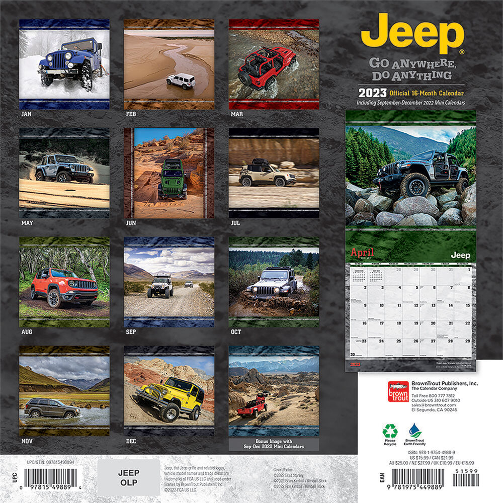 Jeep 2023 Calendar Square | Supercheap Auto