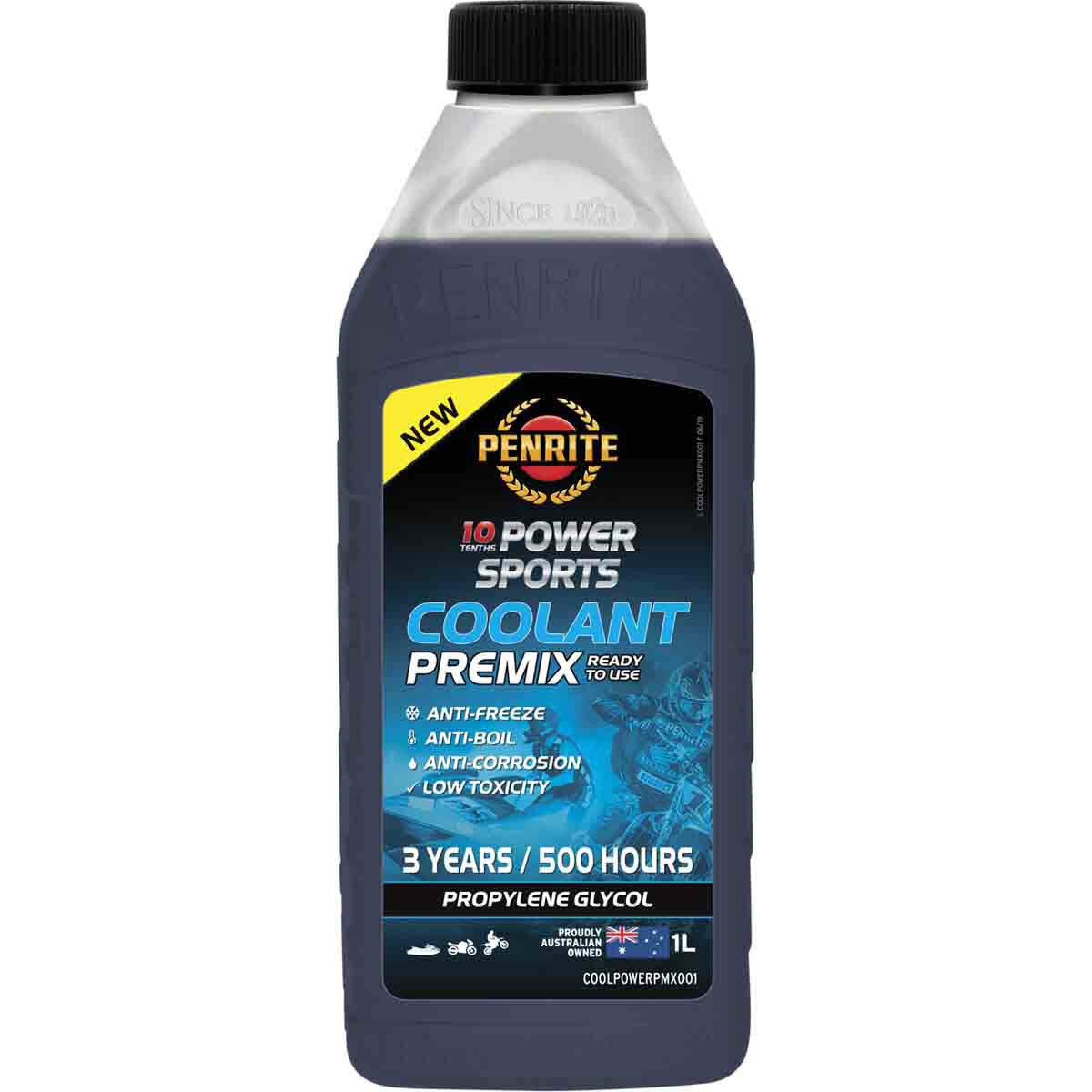 Penrite 10 Tenths Power Sports Coolant Premix 1 Litre, , scaau_hi-res