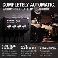 NOCO Genius 2X4 Smart Battery Charger 6V/12V 4-Bank 8 Amp, , scaau_hi-res