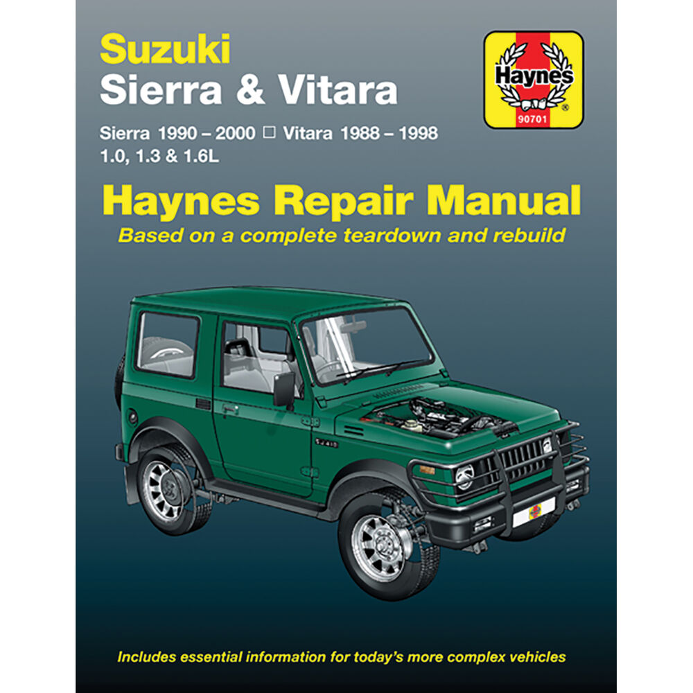 Haynes Car Manual for Suzuki Sierra 1988-2000 and Vitara 1988-1998