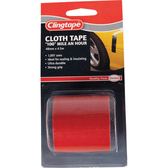 Clingtape Red Cloth Tape 48mm x 4.5m, , scaau_hi-res