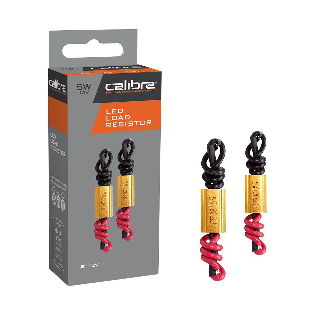 Calibre LED Load Resistor 12V, 5W, CALED11A (2pc), , scaau_hi-res
