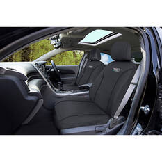 Ridge Ryder Canvas Seat Covers Charcoal/Black Piping Adjustable Headrests Airbag Compatible 30SAB, , scaau_hi-res