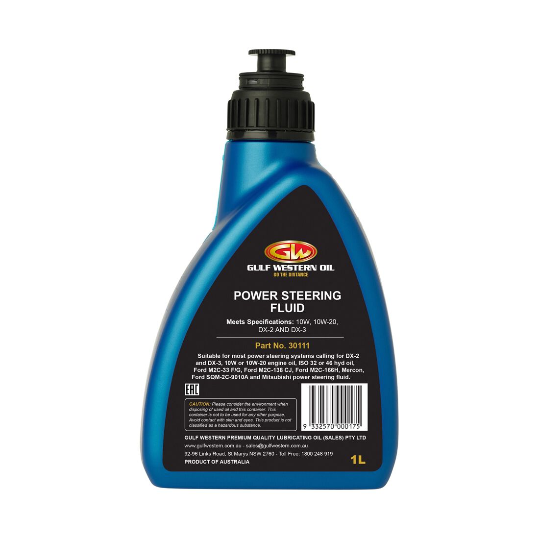 Gulf Western Power Steering Fluid 1L, , scaau_hi-res