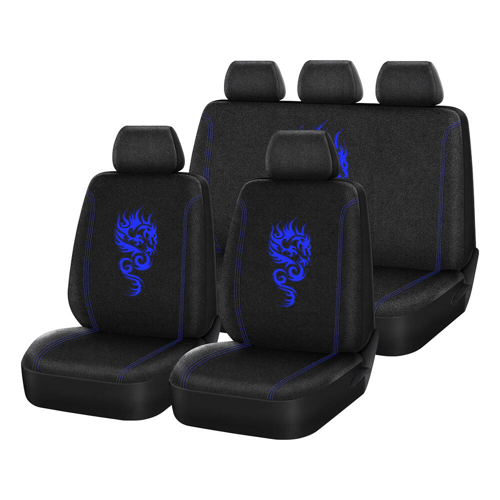SCA Dragon Seat Cover Pack Blue Adjustable Headrests Airbag