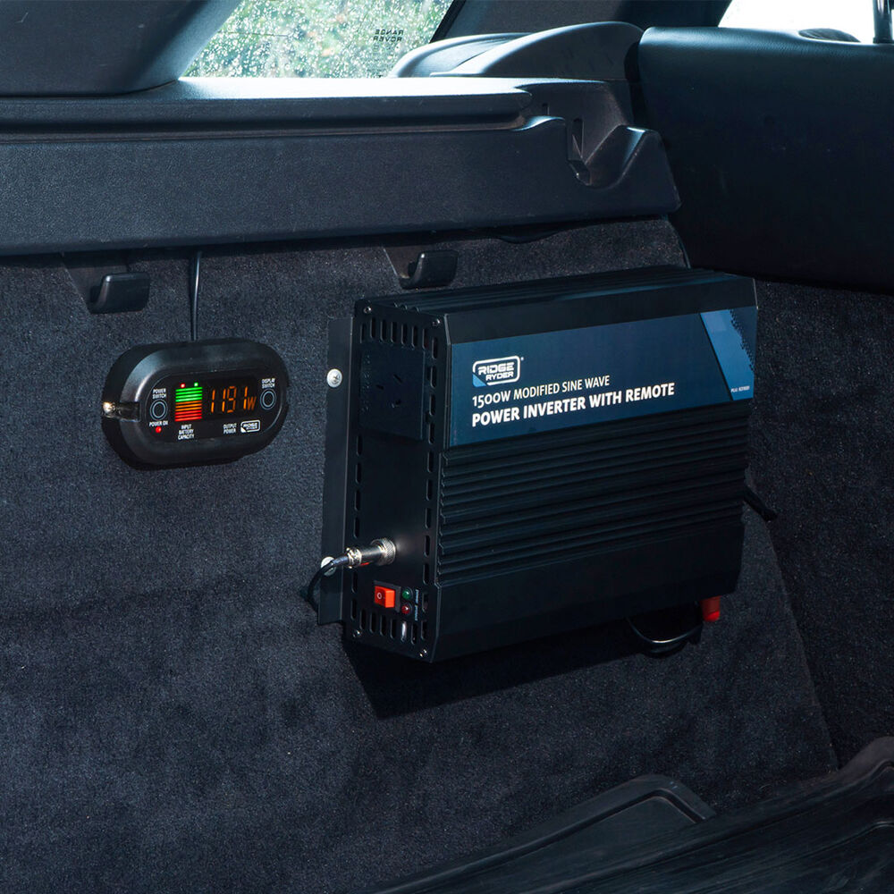 Ridge Ryder Power Inverter Modified Sine Wave With Remote 1500W