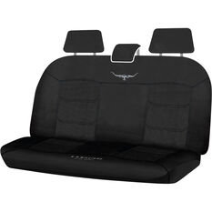 R.M.Williams Woven Seat Covers - Black Adjustable Headrests Size 06H Rear Seat, , scaau_hi-res