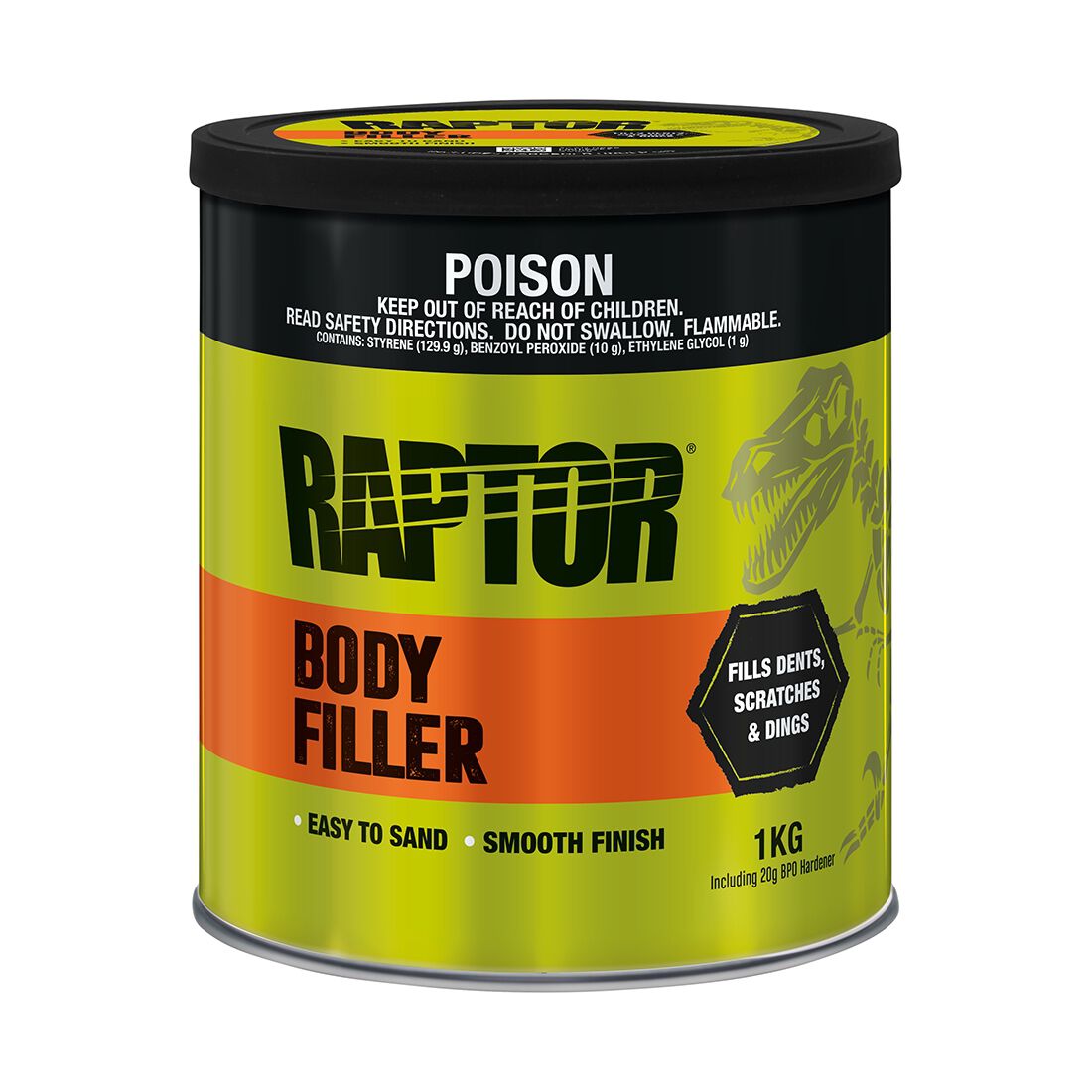 Raptor Lightweight Body Filler 1KG, , scaau_hi-res
