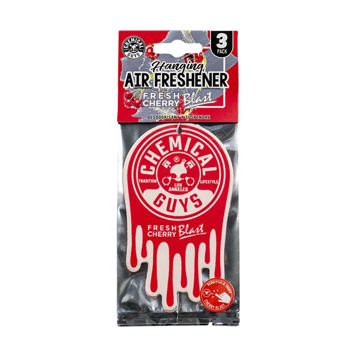 Chemical Guys Airfreshener 3 Pack Cherry Blast, , scaau_hi-res