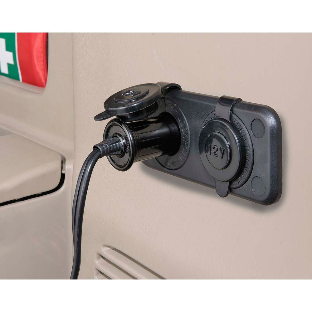 Narva 12V Accessory Socket Twin, Black Supercheap Auto