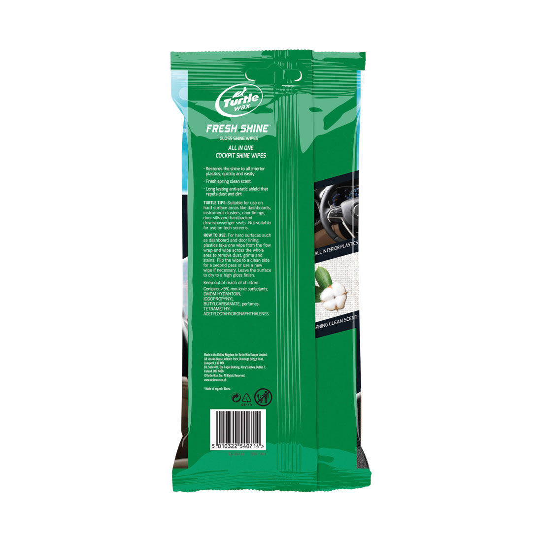 Turtle Wax Fresh Shine Gloss Wipes 24 Pack, , scaau_hi-res