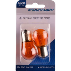 ENDURALIGHT Automotive Globes - Amber Indicator 12V, 21W, BAU15S, , scaau_hi-res