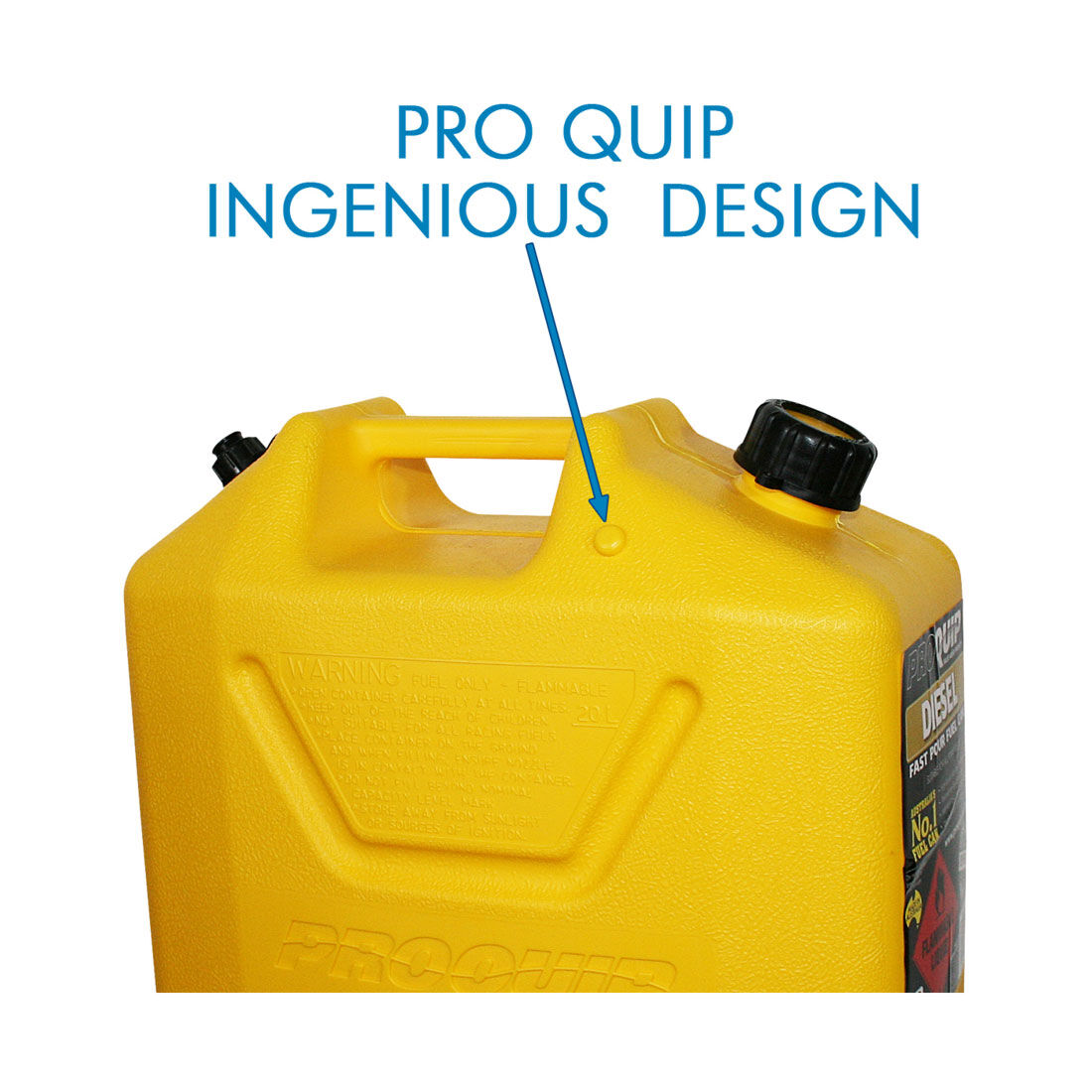 Pro Quip 20L Plastic Diesel Jerry Can, , scaau_hi-res