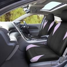SCA Seat Cover Leather Look Black/Lilac, , scaau_hi-res