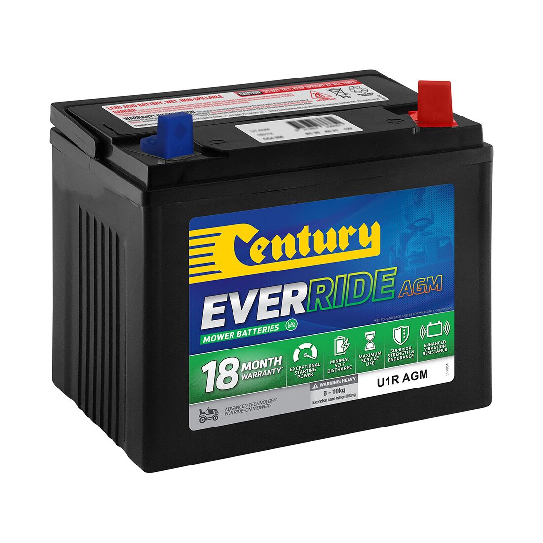 Century EverRide Mower Battery U1R MF, 350CCA, , scaau_hi-res