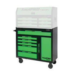 ToolPRO Neon Tool Cabinet Green 6 Drawer 42 Inch, , scaau_hi-res