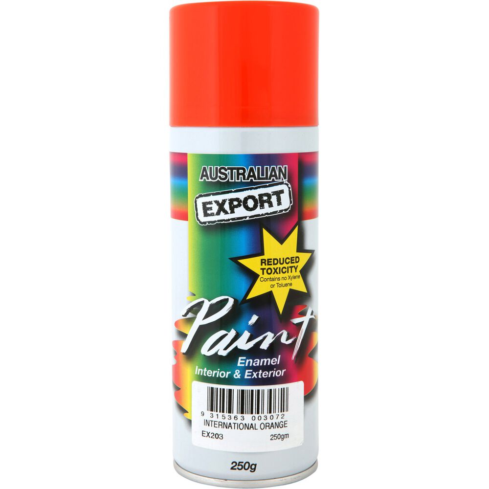 Export Aerosol Paint Enamel International Orange 250g Supercheap Auto