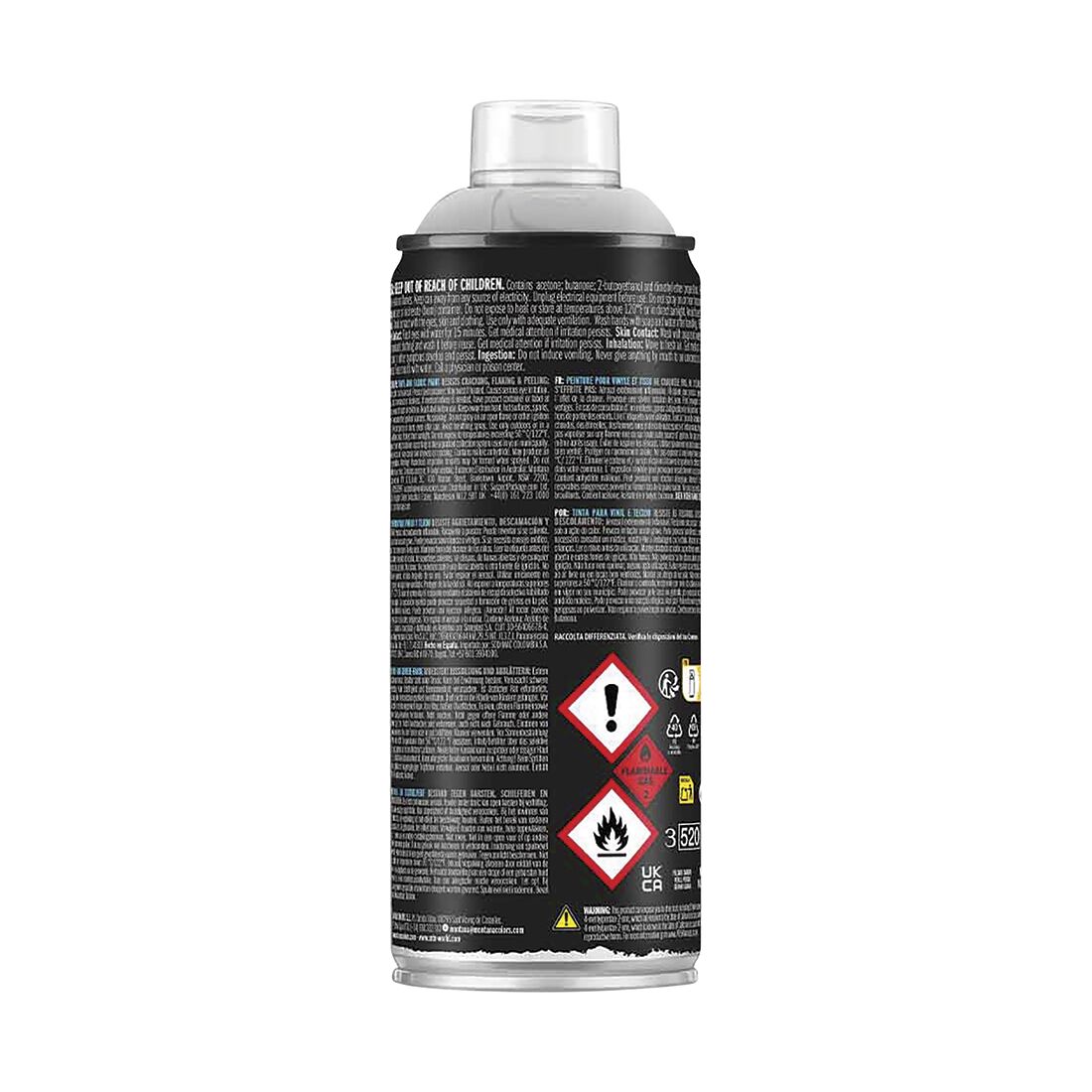 MTN PRO Vinyl & Fabric Paint Grey 400ml Spray Paint, , scaau_hi-res