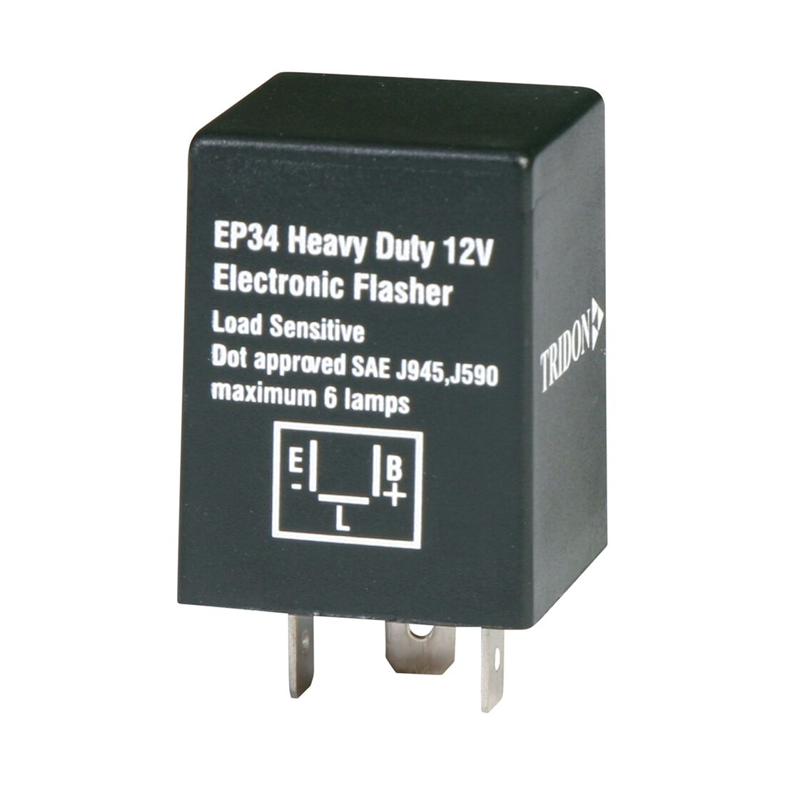 Tridon Flasher - 12V 3 Pin, Load Sensitive - EP34PAC, , scaau_hi-res