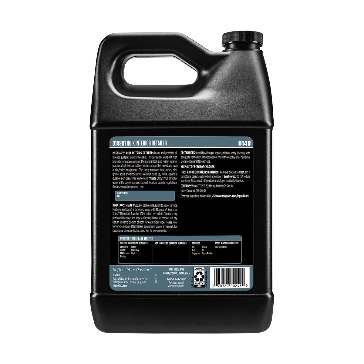 Meguiar's Quik Interior Detailer 3.79 Litre, , scaau_hi-res