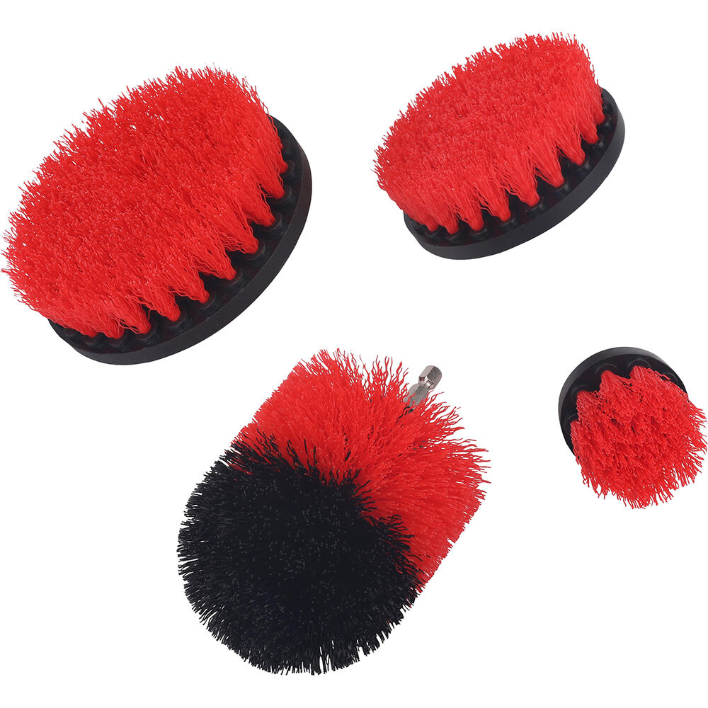 Sca 4 Piece Drill Brush Set, Car Seat Cleaning Brush For Drill