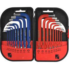 ToolPRO Short Hex Key Set - Metric & SAE, 18 Pieces, , scaau_hi-res