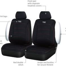 Ridge Ryder Neoprene Seat Covers Black/Red 30SAB, , scaau_hi-res