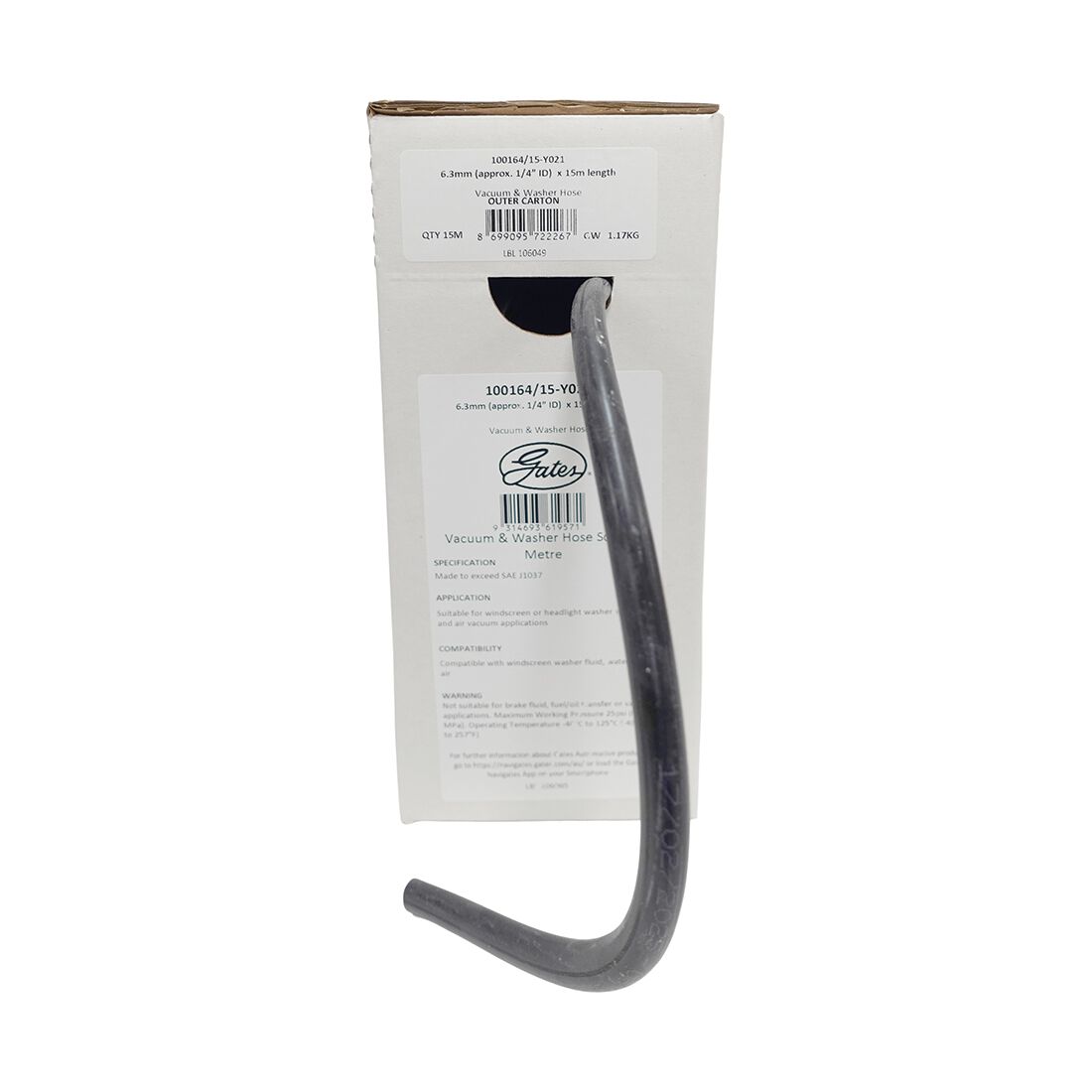 Gates Vacuum & Washer Hose 6.3mm (1/4 inch) Sold by Metre, , scaau_hi-res